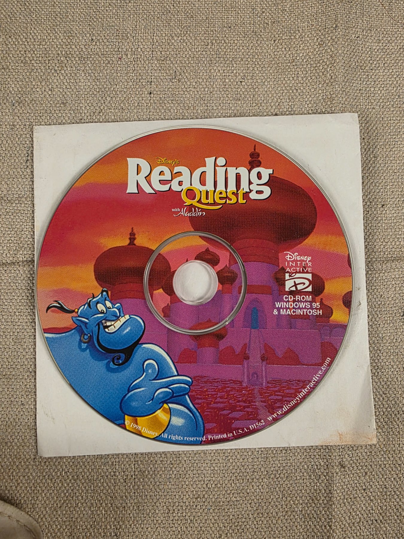 Disney's Reading Quest with Aladdin PC CD-ROM Windows 95 Macintosh